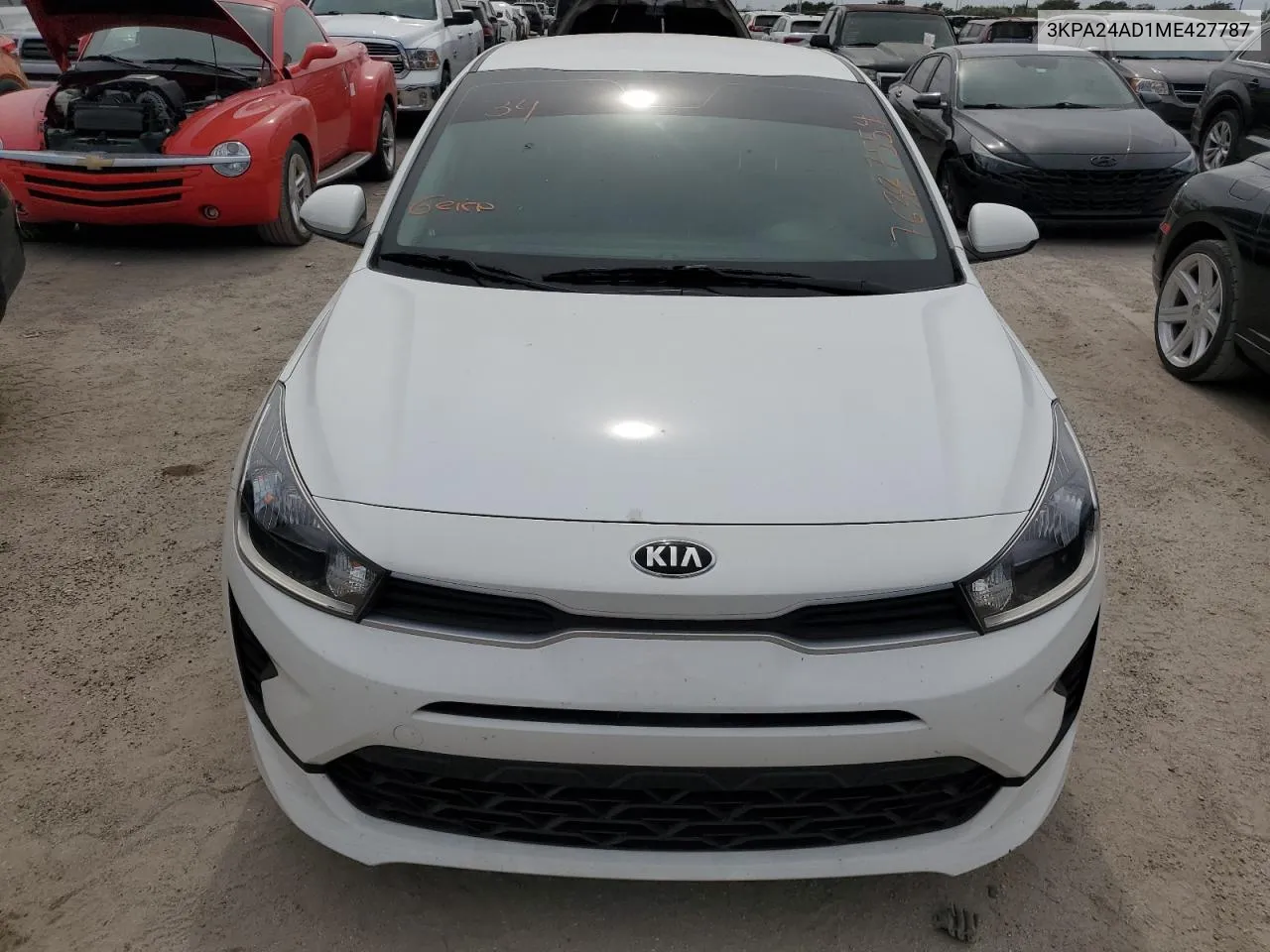 2021 Kia Rio Lx VIN: 3KPA24AD1ME427787 Lot: 76387554