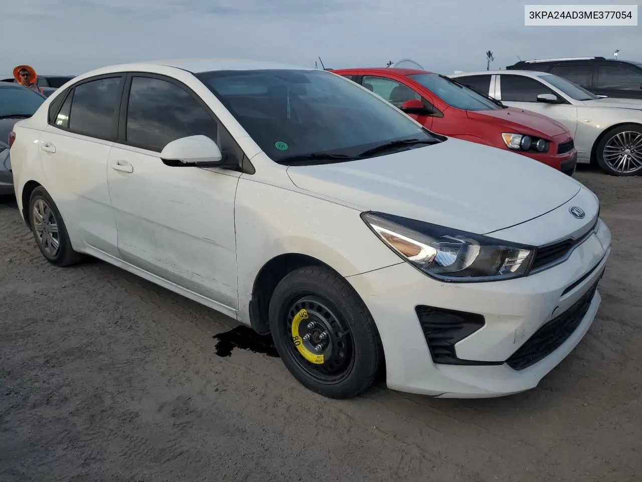 2021 Kia Rio Lx VIN: 3KPA24AD3ME377054 Lot: 76581154