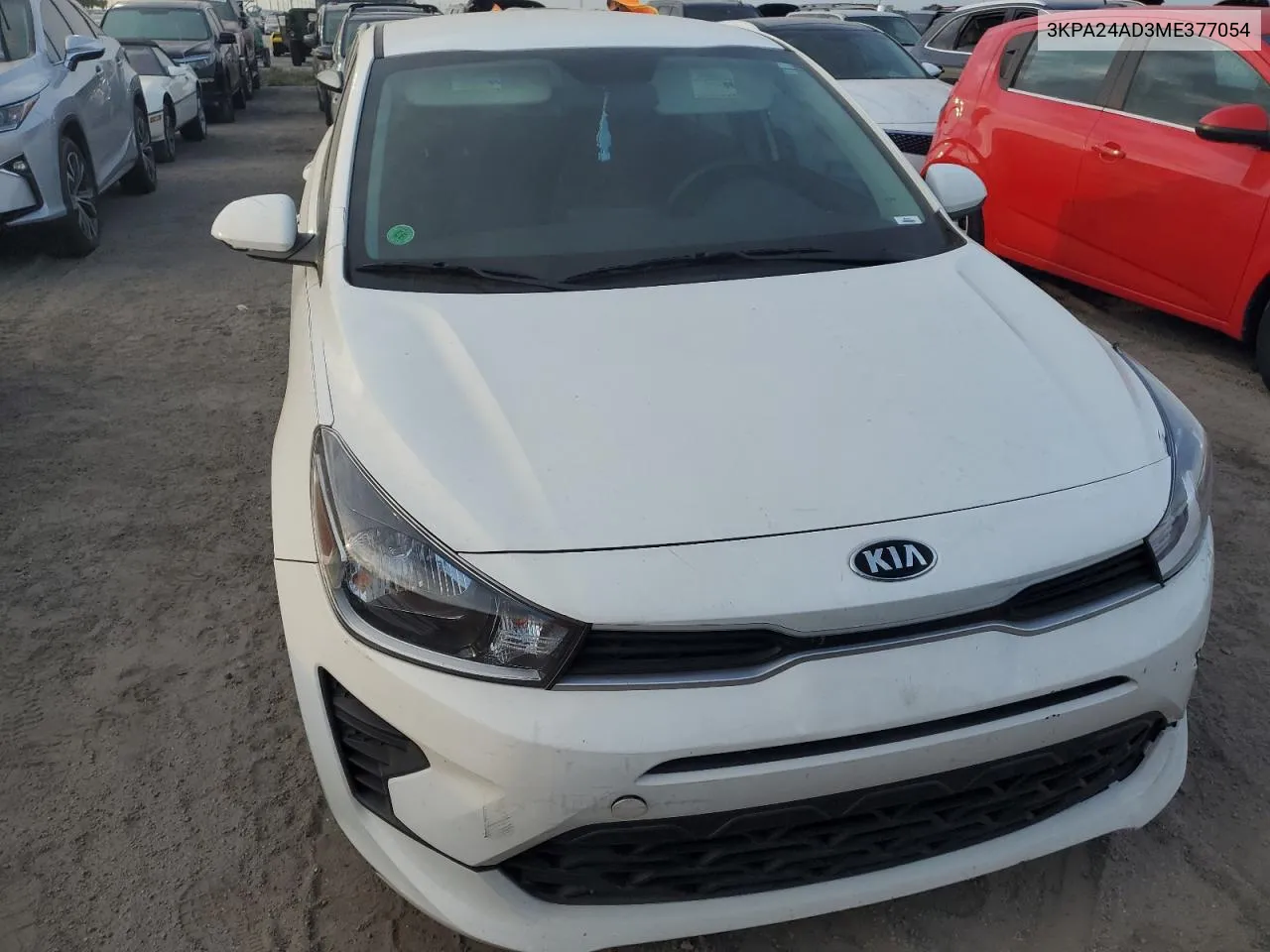 2021 Kia Rio Lx VIN: 3KPA24AD3ME377054 Lot: 76581154