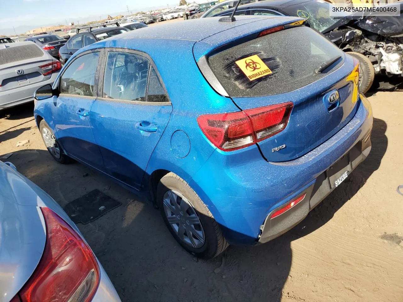 2021 Kia Rio S VIN: 3KPA25AD7ME400468 Lot: 76777444