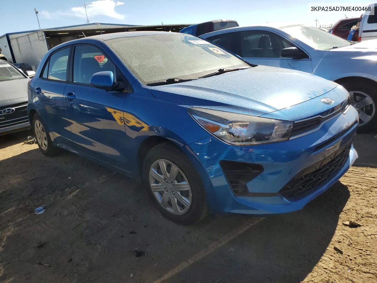 2021 Kia Rio S VIN: 3KPA25AD7ME400468 Lot: 76777444