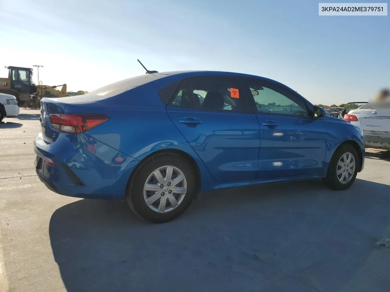 2021 Kia Rio Lx VIN: 3KPA24AD2ME379751 Lot: 76778804