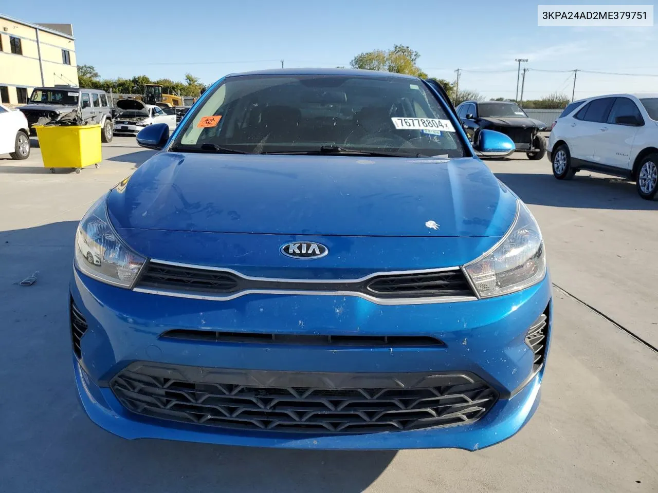 2021 Kia Rio Lx VIN: 3KPA24AD2ME379751 Lot: 76778804