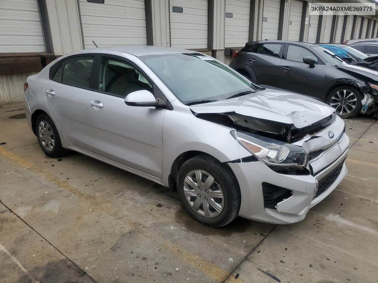 2021 Kia Rio Lx VIN: 3KPA24ADXME369775 Lot: 79492784