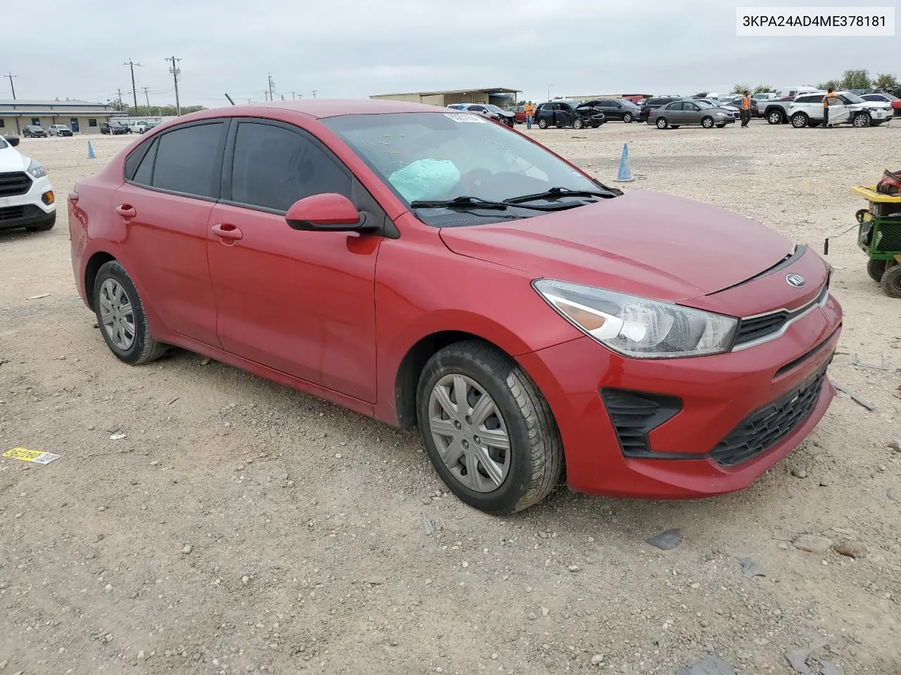 2021 Kia Rio Lx VIN: 3KPA24AD4ME378181 Lot: 80251904