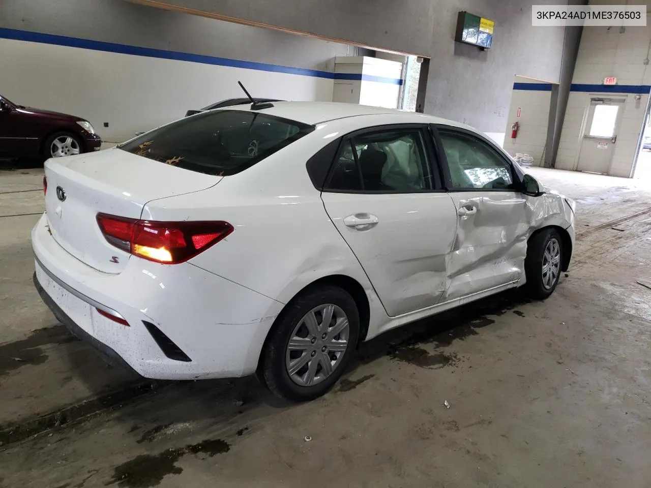 2021 Kia Rio Lx VIN: 3KPA24AD1ME376503 Lot: 80541934