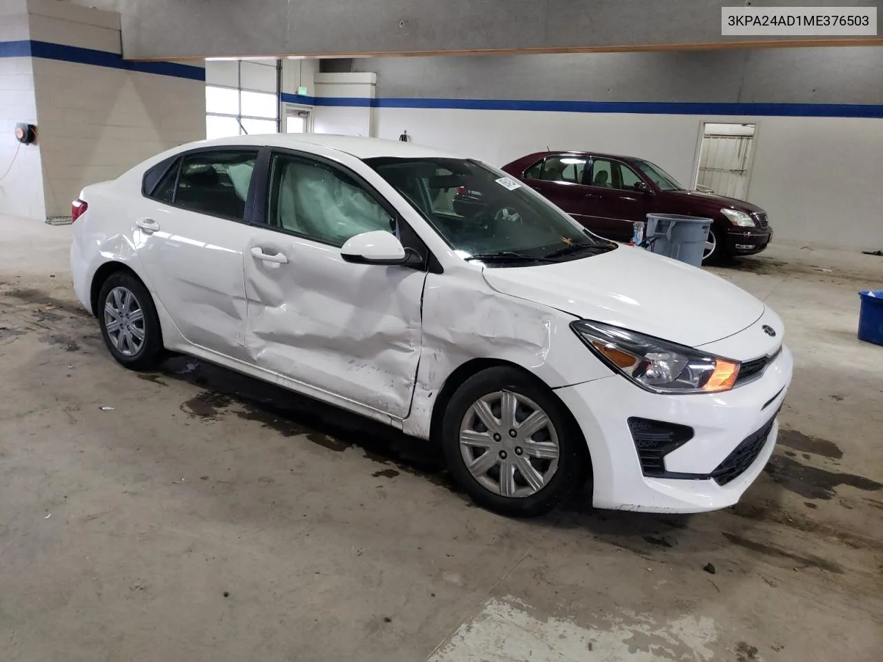 2021 Kia Rio Lx VIN: 3KPA24AD1ME376503 Lot: 80541934