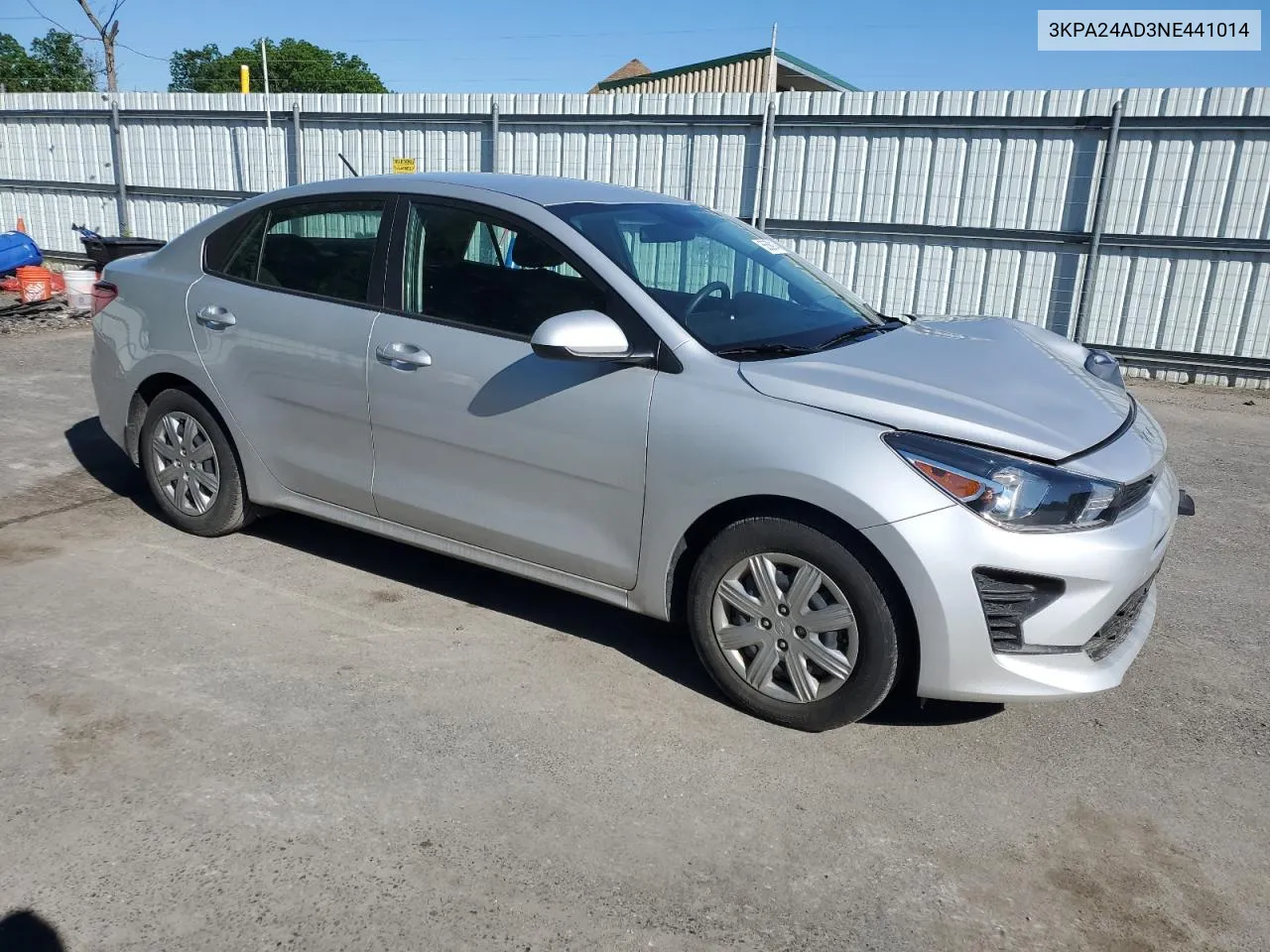 2022 Kia Rio Lx VIN: 3KPA24AD3NE441014 Lot: 55589144