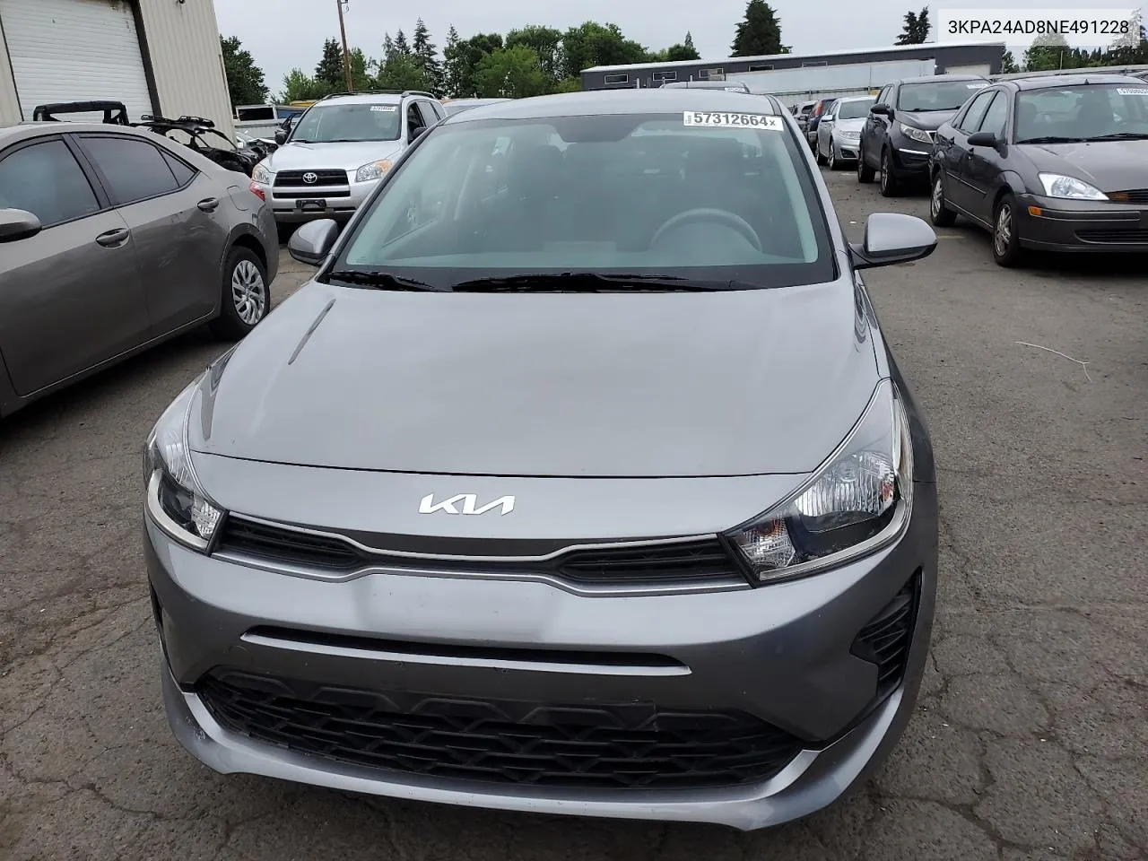 3KPA24AD8NE491228 2022 Kia Rio Lx