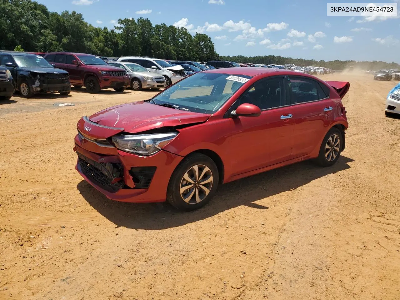 2022 Kia Rio Lx VIN: 3KPA24AD9NE454723 Lot: 59108324