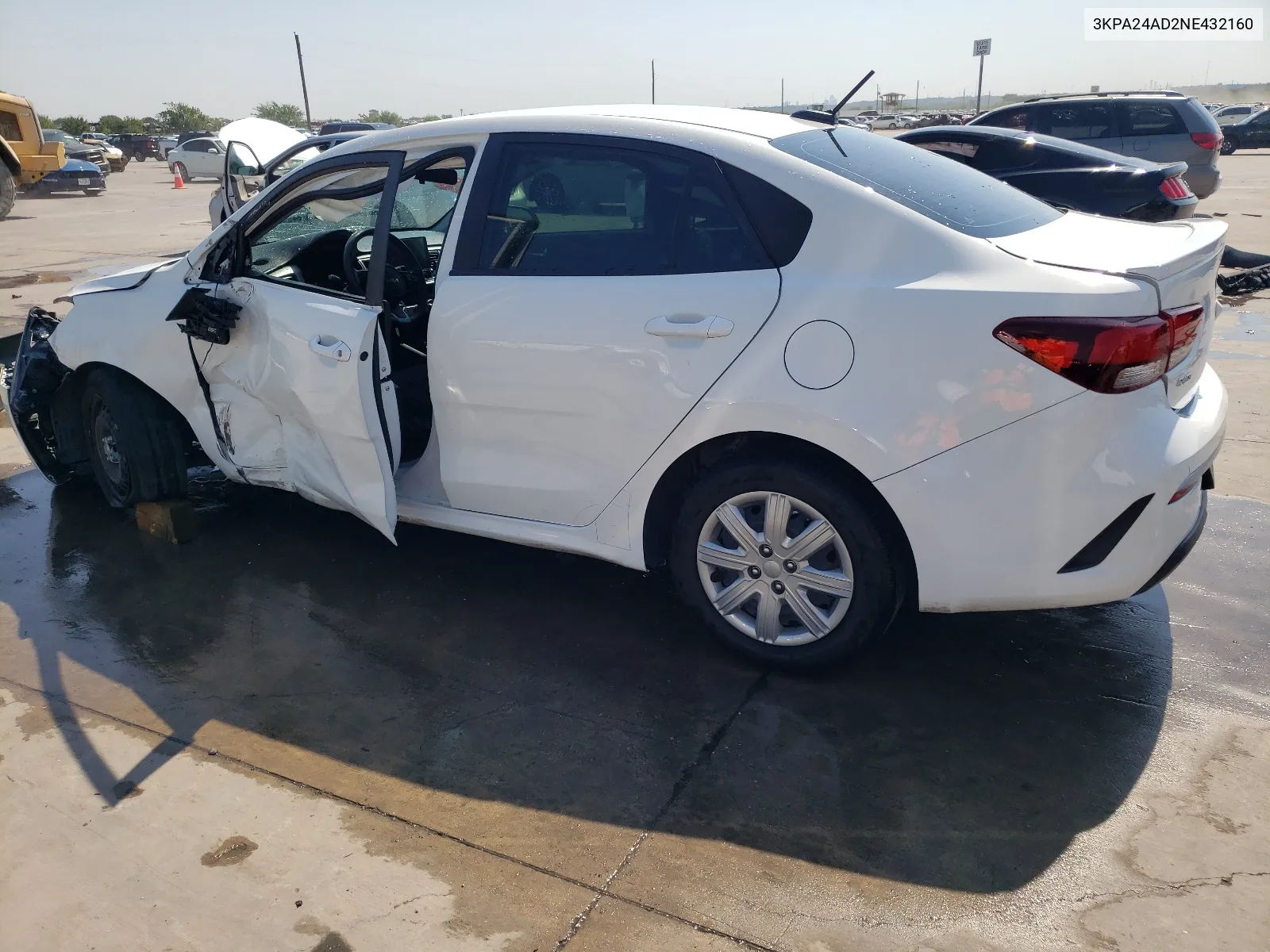 2022 Kia Rio Lx VIN: 3KPA24AD2NE432160 Lot: 62414104