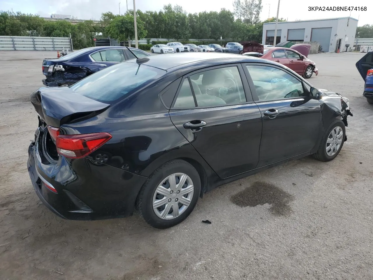 2022 Kia Rio Lx VIN: 3KPA24AD8NE474168 Lot: 63879714