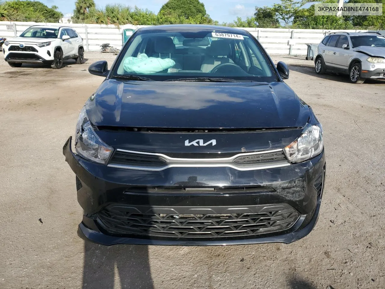 2022 Kia Rio Lx VIN: 3KPA24AD8NE474168 Lot: 63879714