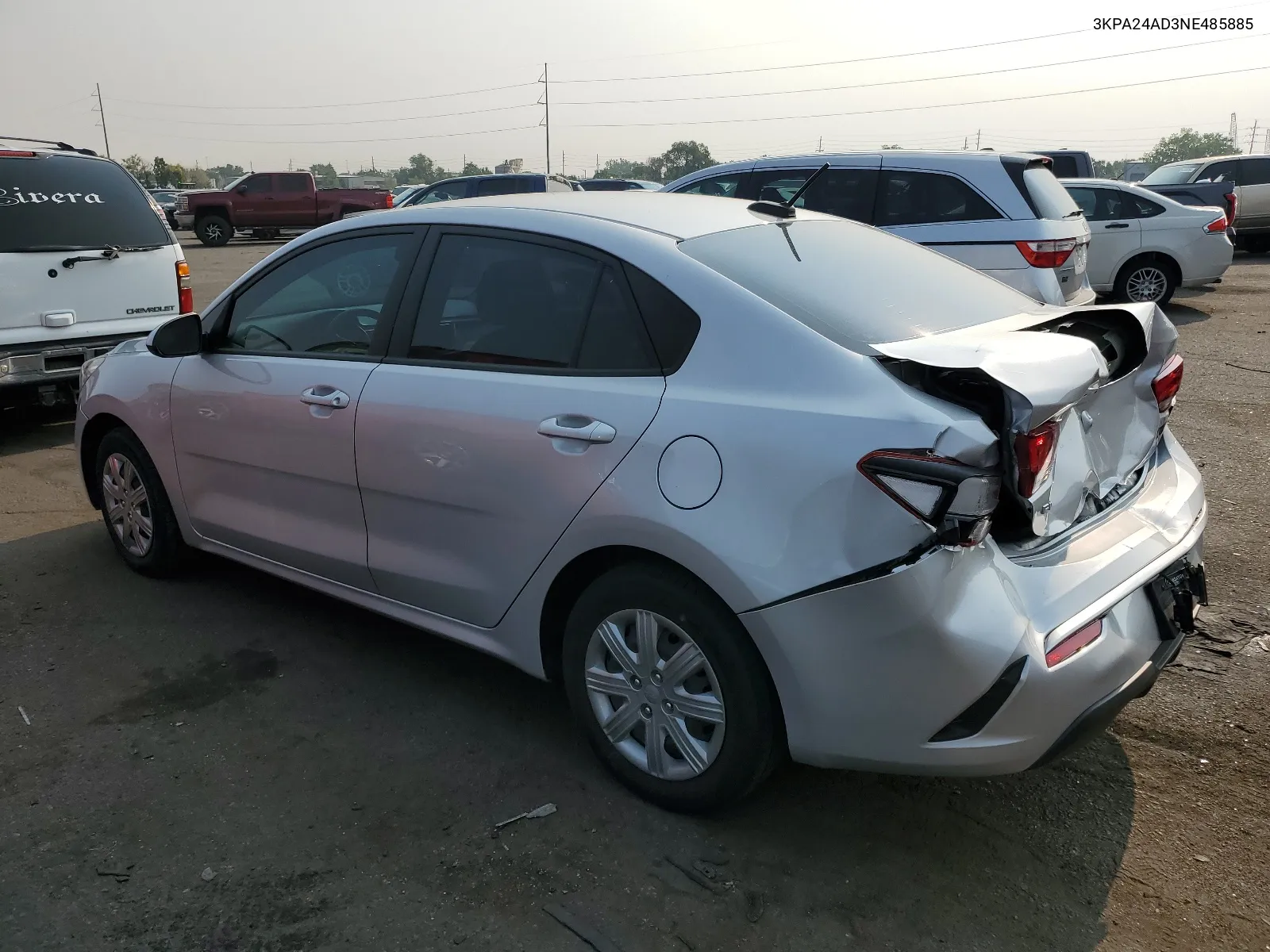 2022 Kia Rio Lx VIN: 3KPA24AD3NE485885 Lot: 64230044