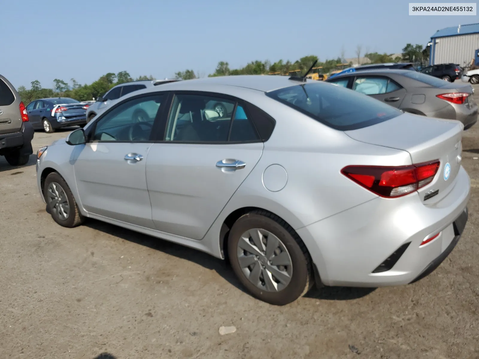 2022 Kia Rio Lx VIN: 3KPA24AD2NE455132 Lot: 66311534