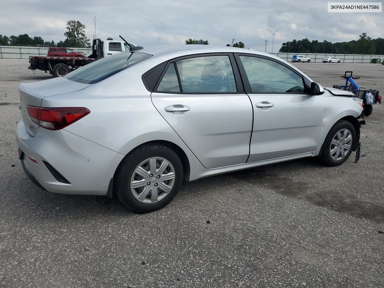 2022 Kia Rio Lx VIN: 3KPA24AD1NE447586 Lot: 67204034