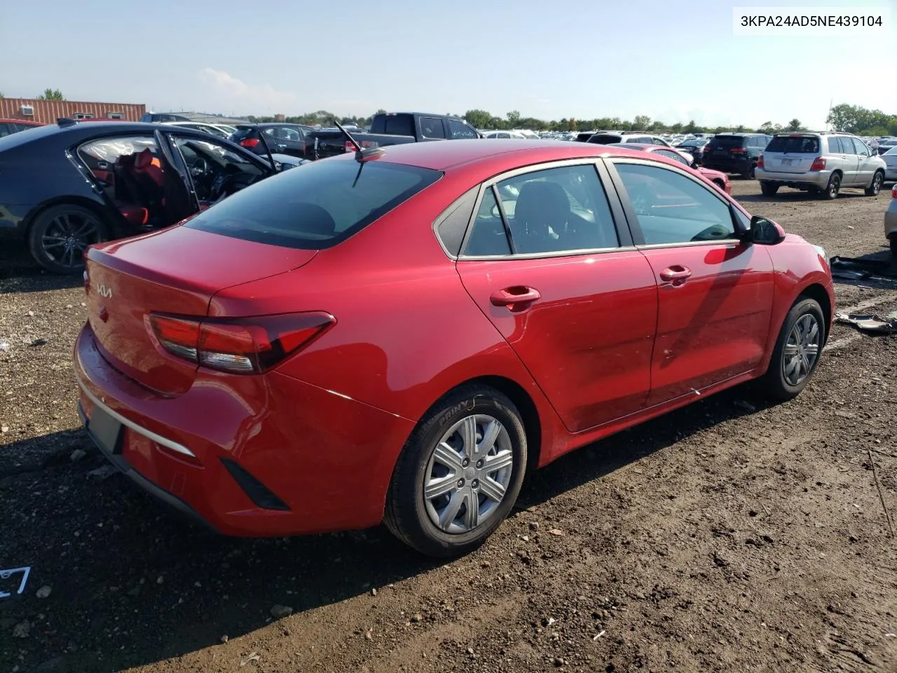 3KPA24AD5NE439104 2022 Kia Rio Lx