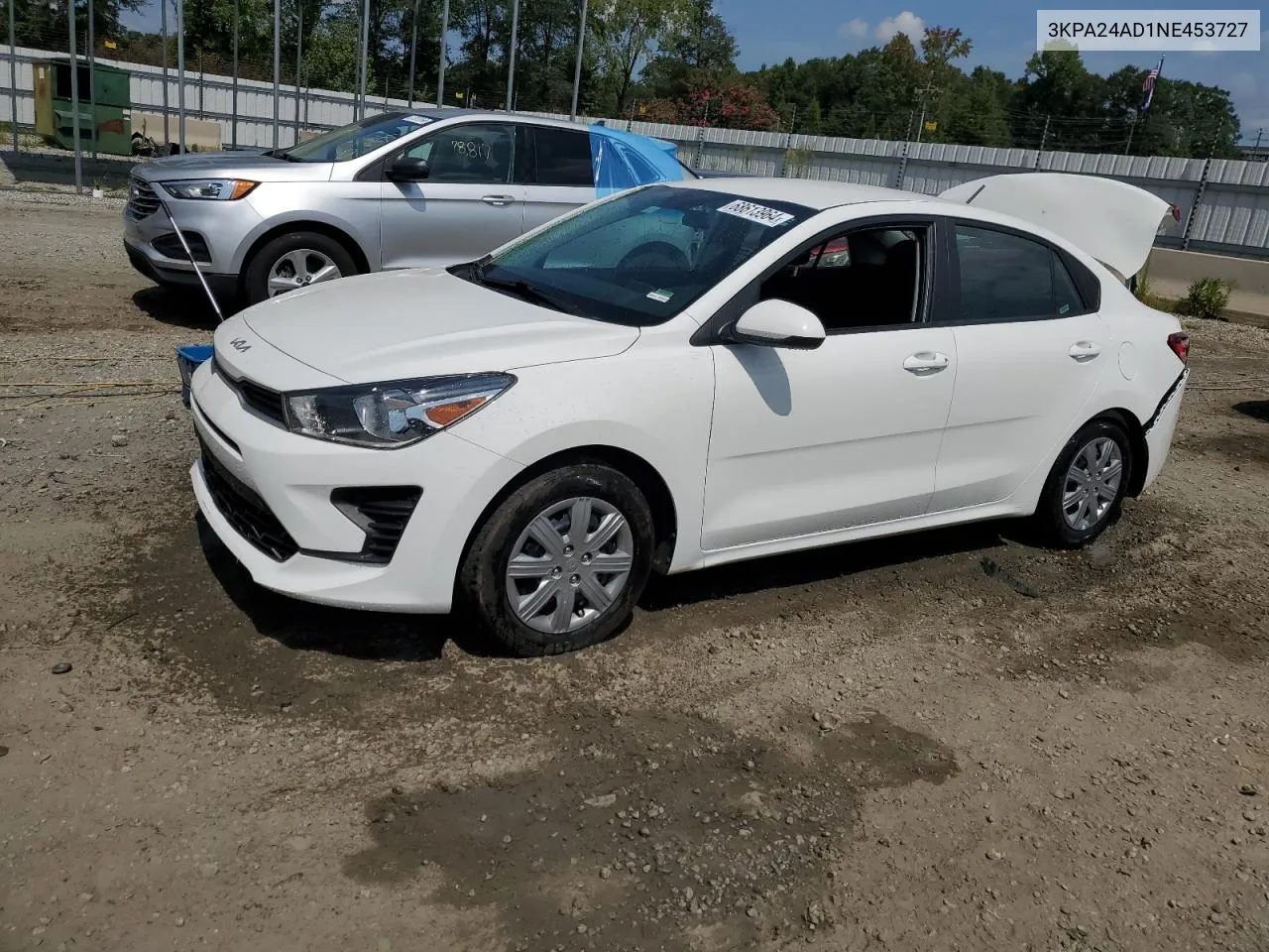 2022 Kia Rio Lx VIN: 3KPA24AD1NE453727 Lot: 68613964