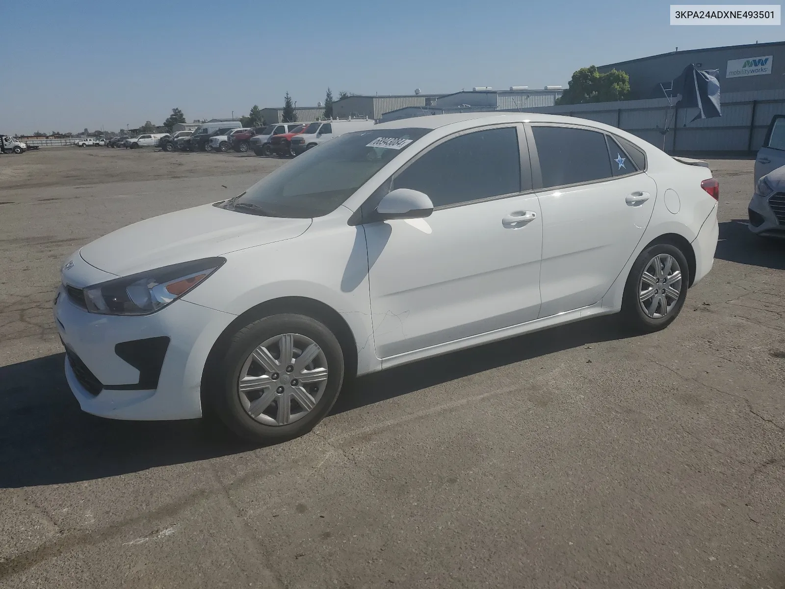 3KPA24ADXNE493501 2022 Kia Rio Lx