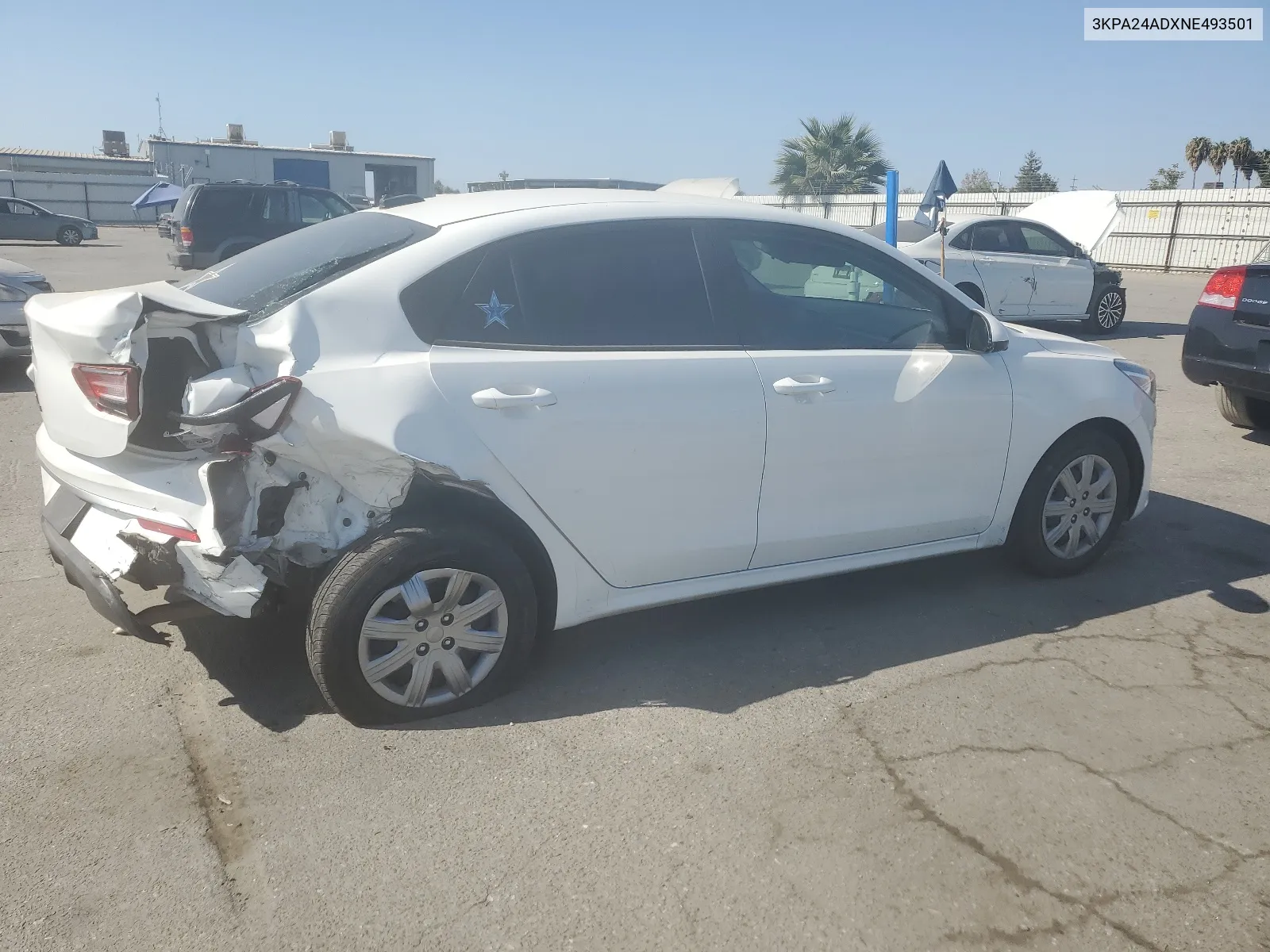 2022 Kia Rio Lx VIN: 3KPA24ADXNE493501 Lot: 68943084