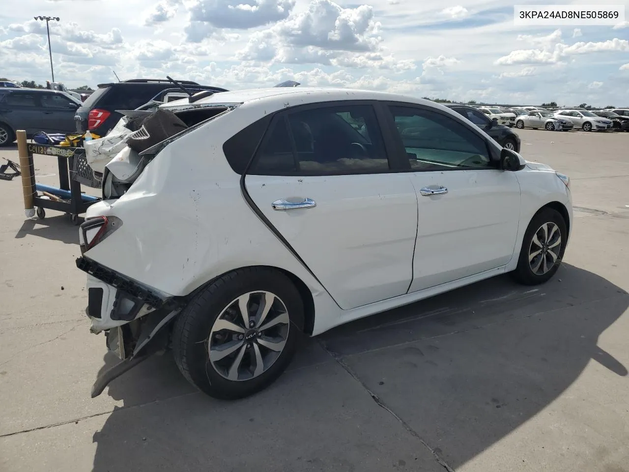 2022 Kia Rio Lx VIN: 3KPA24AD8NE505869 Lot: 69307054