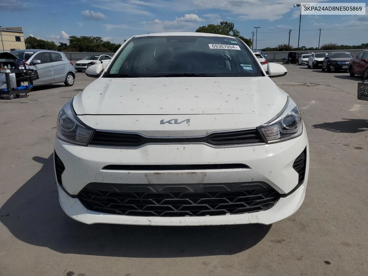 2022 Kia Rio Lx VIN: 3KPA24AD8NE505869 Lot: 69307054