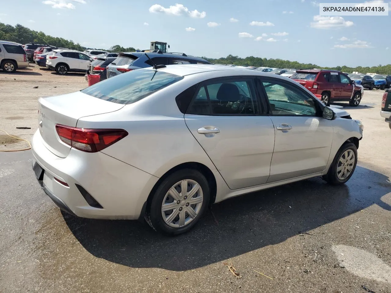 3KPA24AD6NE474136 2022 Kia Rio Lx