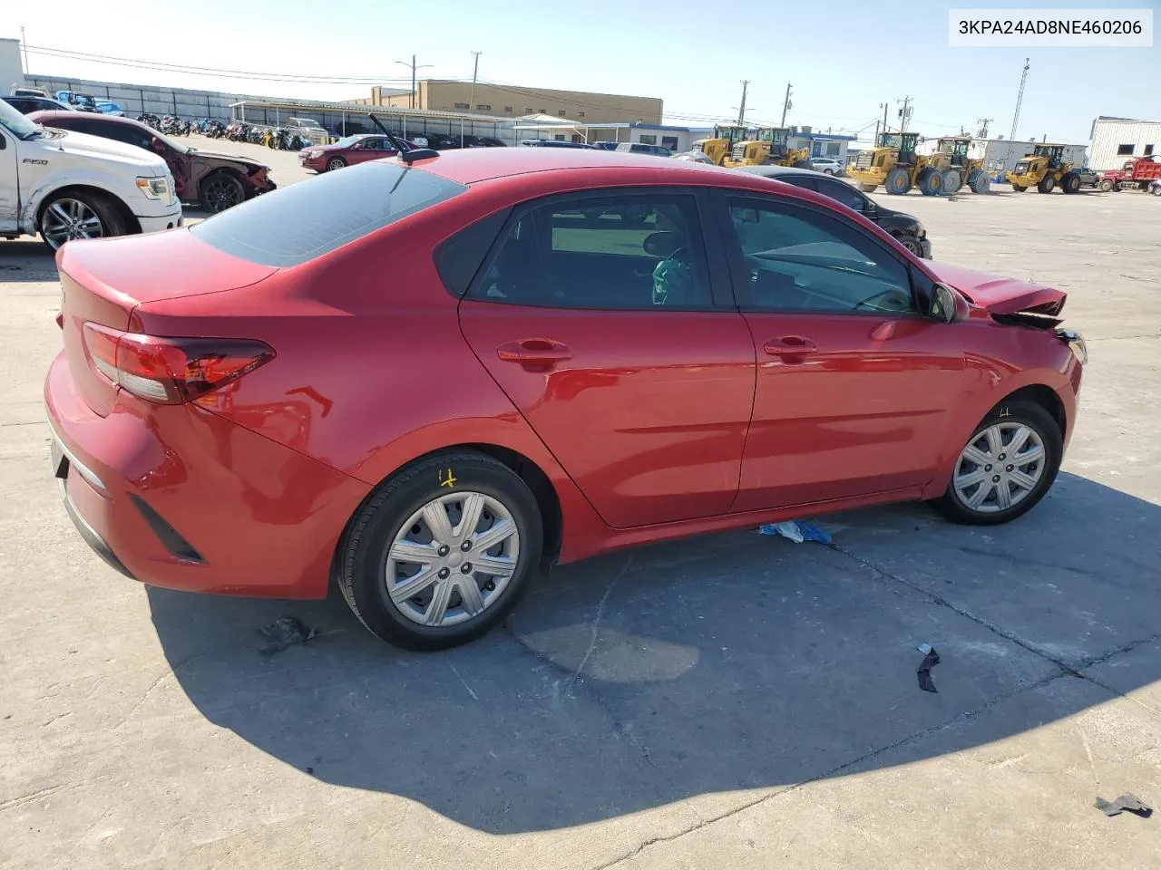 2022 Kia Rio Lx VIN: 3KPA24AD8NE460206 Lot: 70988954