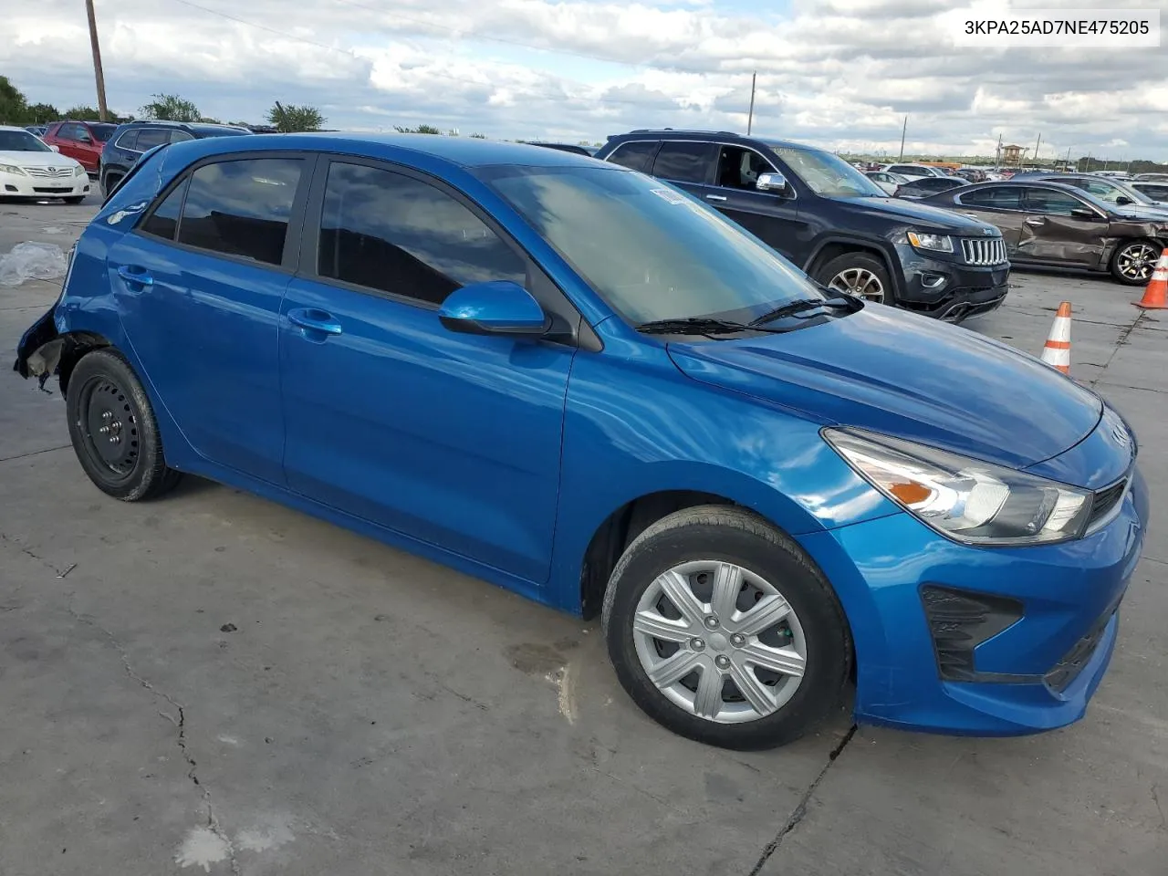 2022 Kia Rio S VIN: 3KPA25AD7NE475205 Lot: 71000814