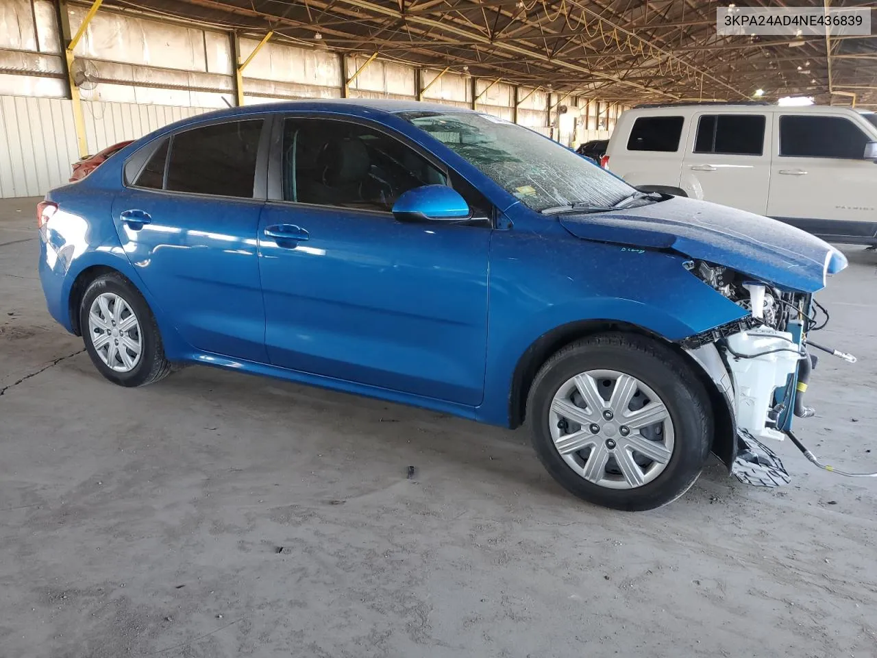 2022 Kia Rio Lx VIN: 3KPA24AD4NE436839 Lot: 71384834