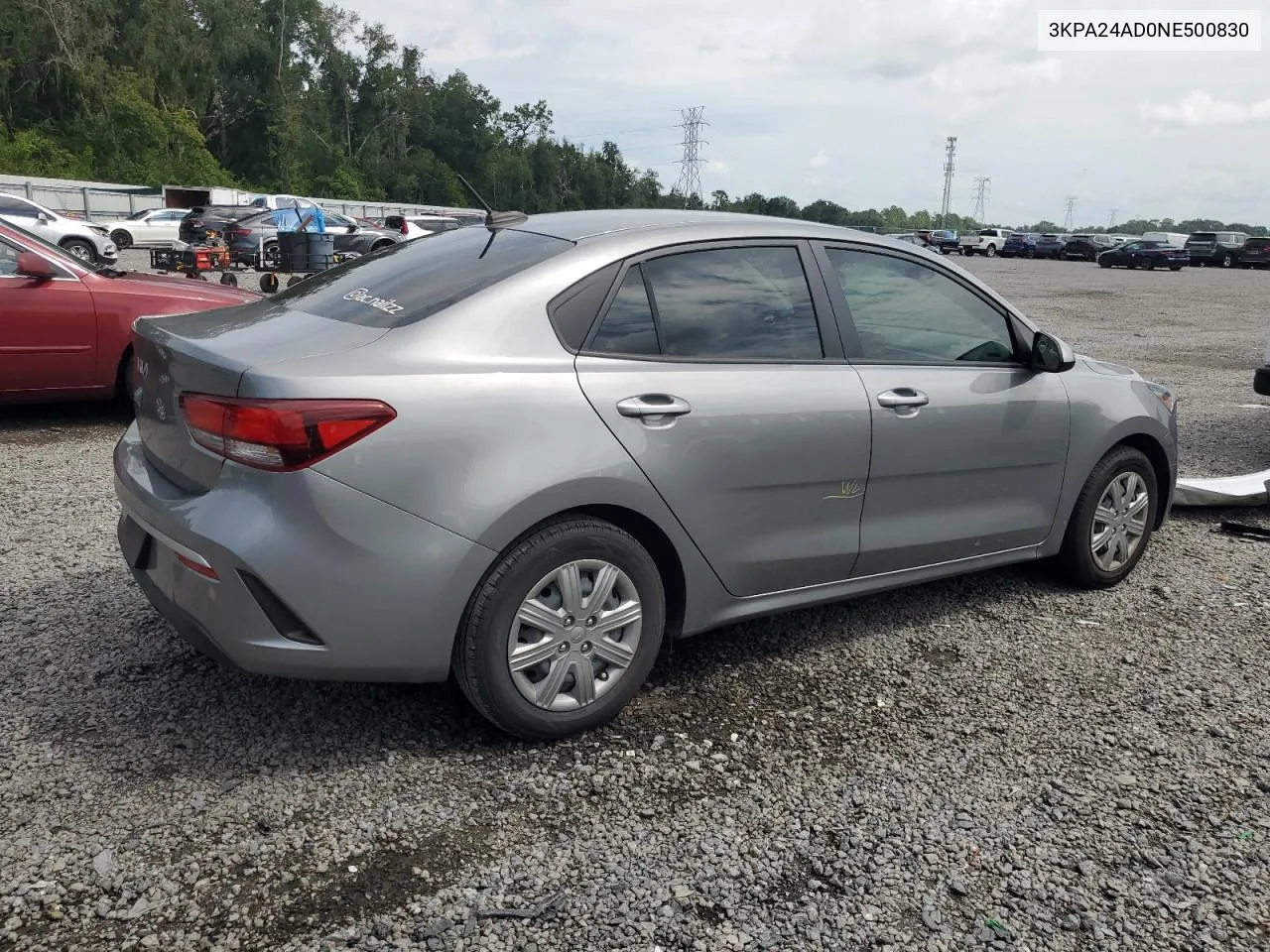 2022 Kia Rio Lx VIN: 3KPA24AD0NE500830 Lot: 71420044