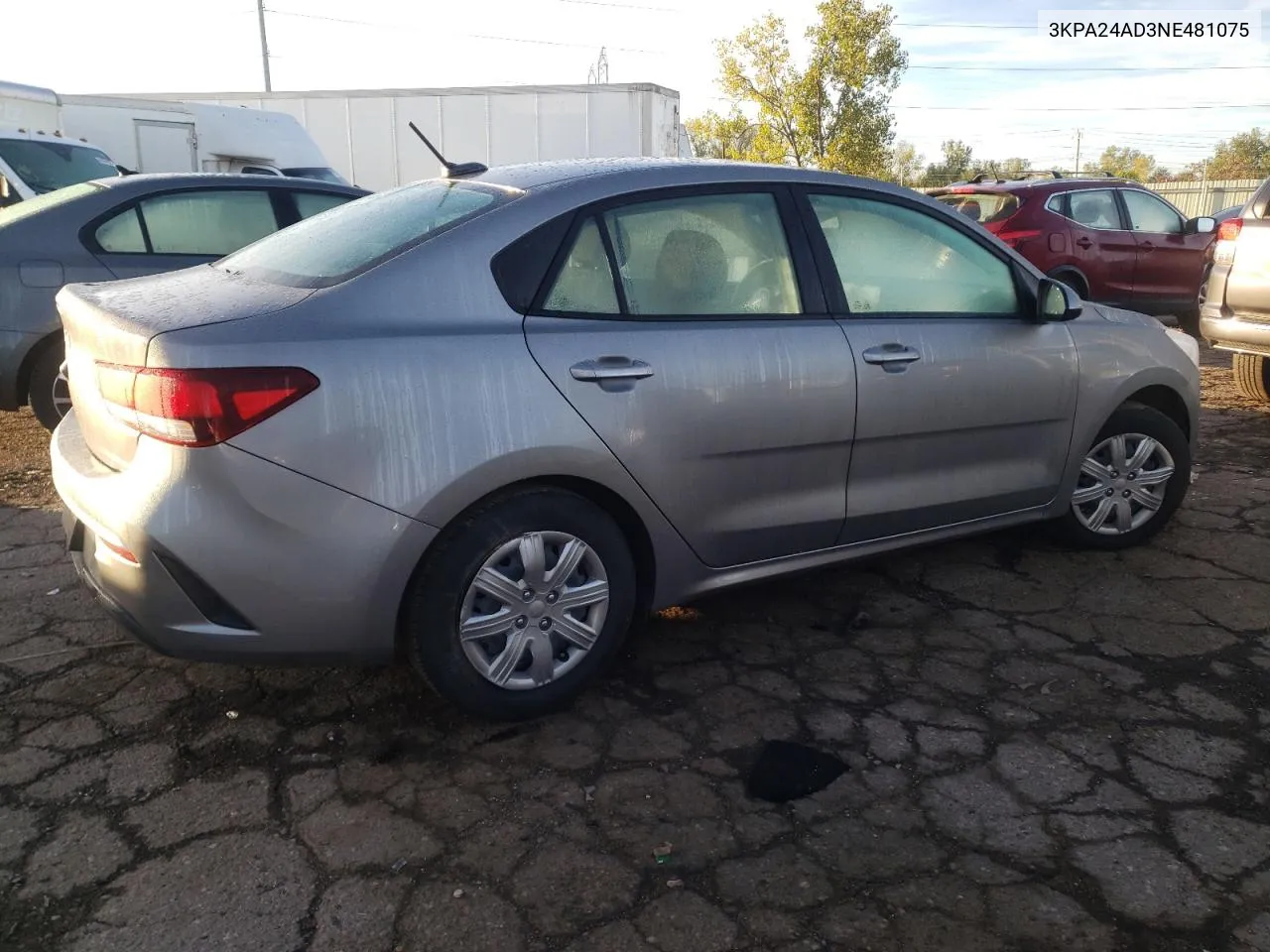 2022 Kia Rio Lx VIN: 3KPA24AD3NE481075 Lot: 71974514