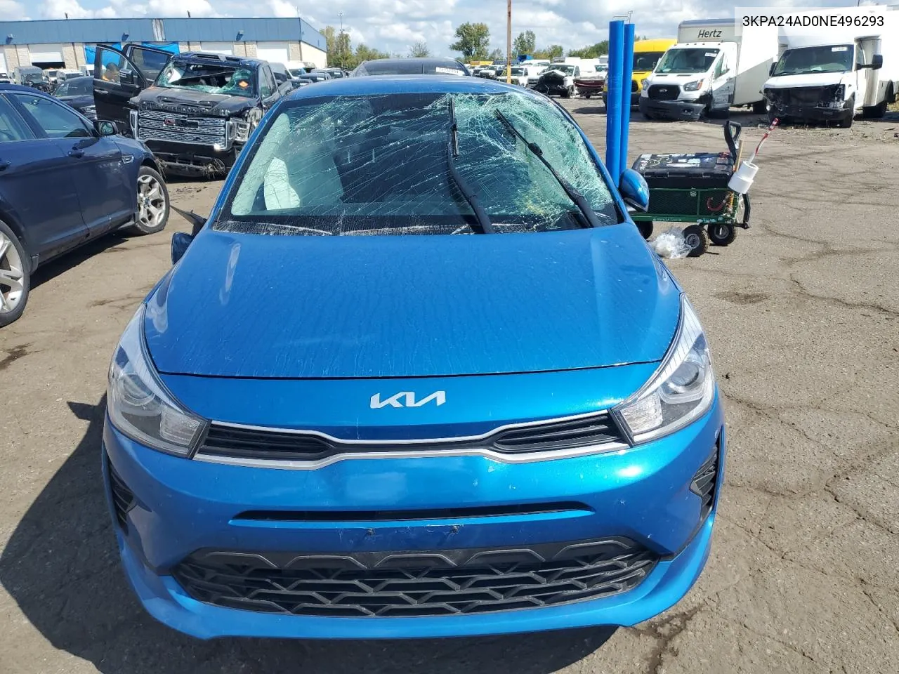 2022 Kia Rio Lx VIN: 3KPA24AD0NE496293 Lot: 72133834