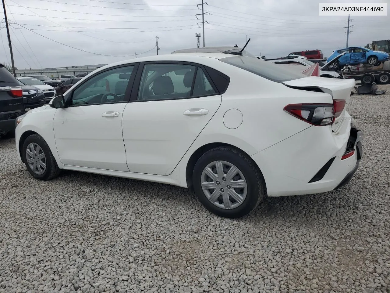 2022 Kia Rio Lx VIN: 3KPA24AD3NE444690 Lot: 72963014