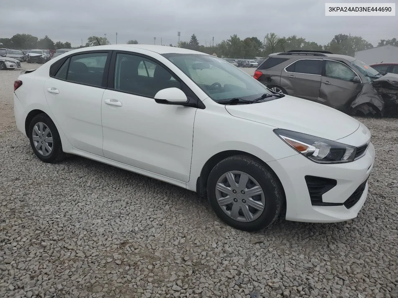 2022 Kia Rio Lx VIN: 3KPA24AD3NE444690 Lot: 72963014