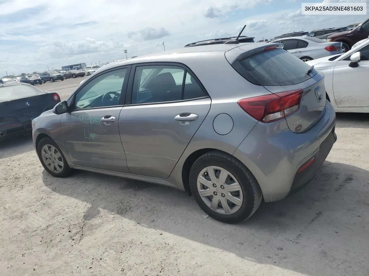 3KPA25AD5NE481603 2022 Kia Rio S