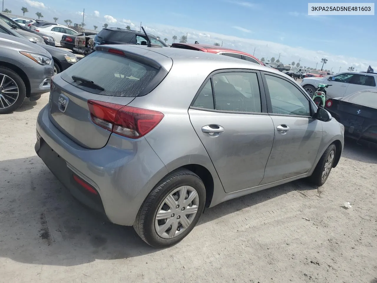 3KPA25AD5NE481603 2022 Kia Rio S