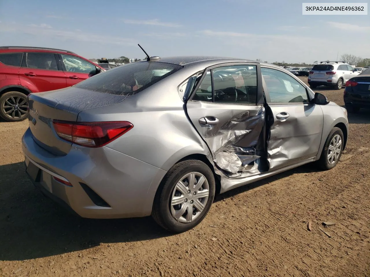 3KPA24AD4NE496362 2022 Kia Rio Lx