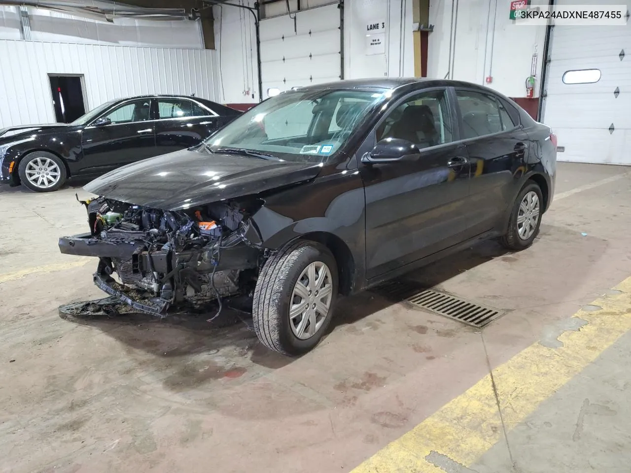 2022 Kia Rio Lx VIN: 3KPA24ADXNE487455 Lot: 74942454