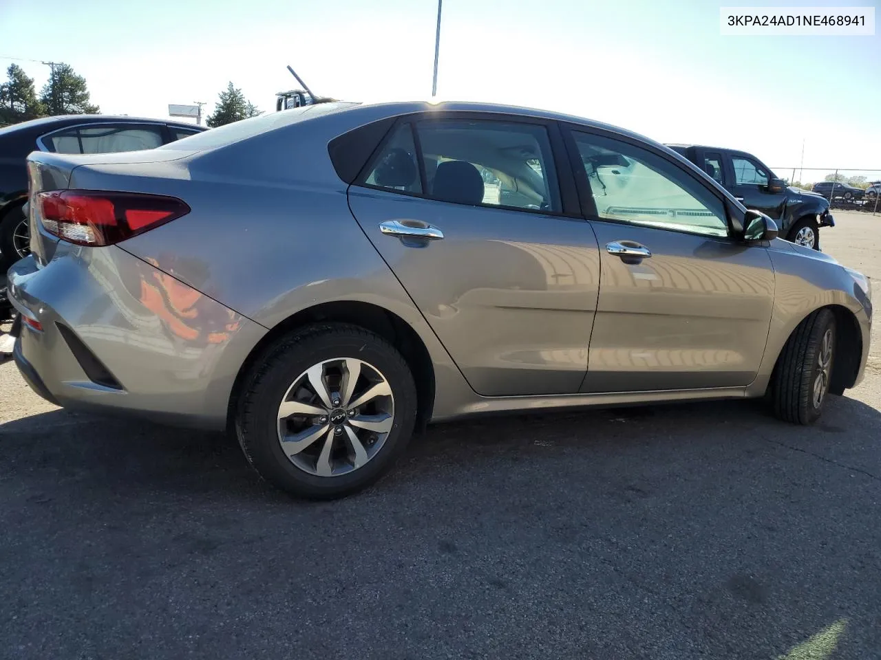 2022 Kia Rio Lx VIN: 3KPA24AD1NE468941 Lot: 75392934