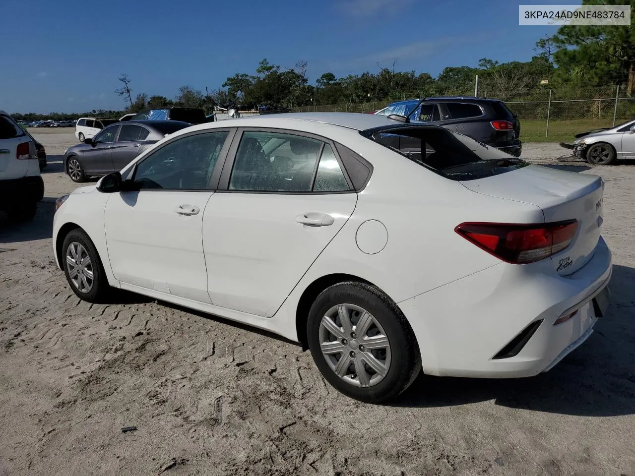 2022 Kia Rio Lx VIN: 3KPA24AD9NE483784 Lot: 76077864