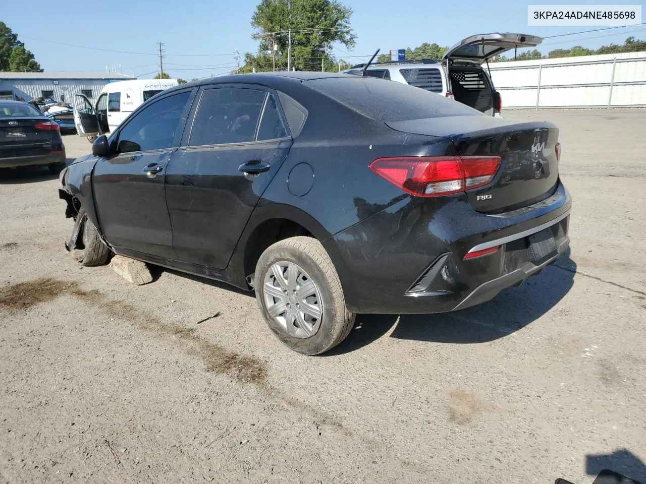 2022 Kia Rio Lx VIN: 3KPA24AD4NE485698 Lot: 76151834