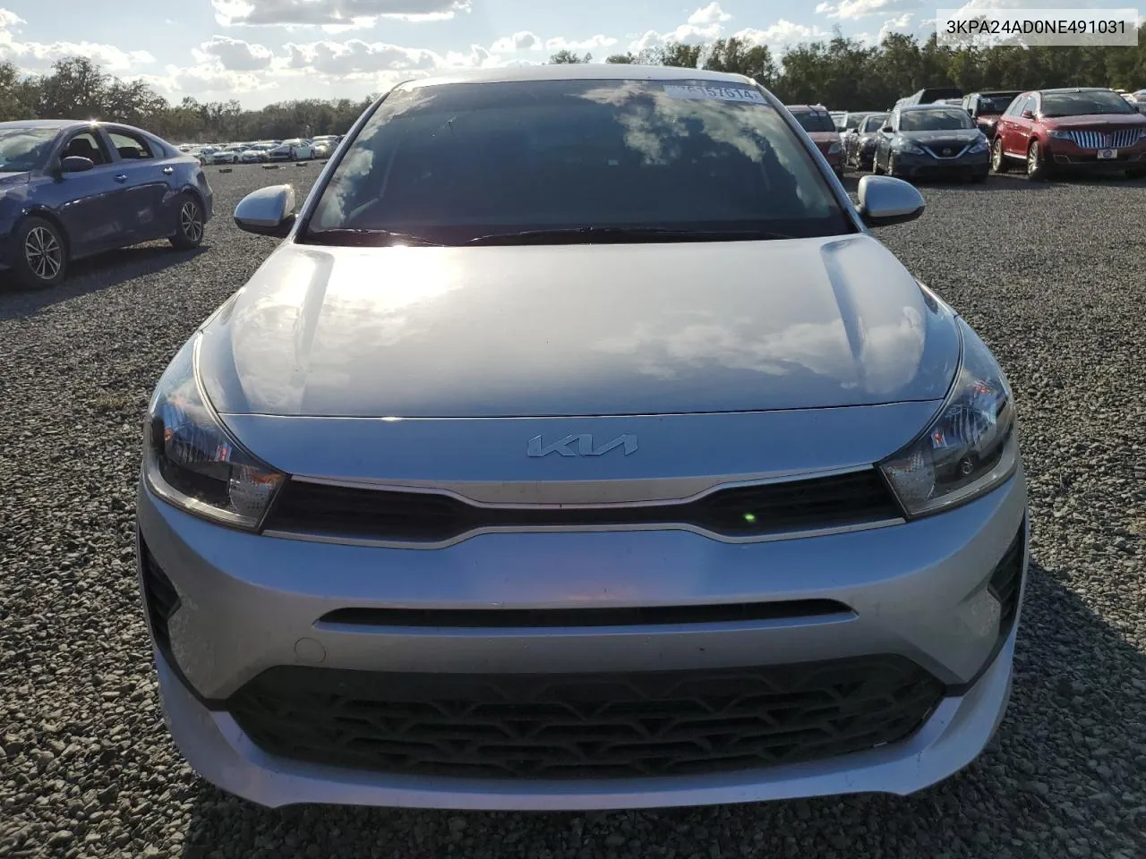 2022 Kia Rio Lx VIN: 3KPA24AD0NE491031 Lot: 76157614