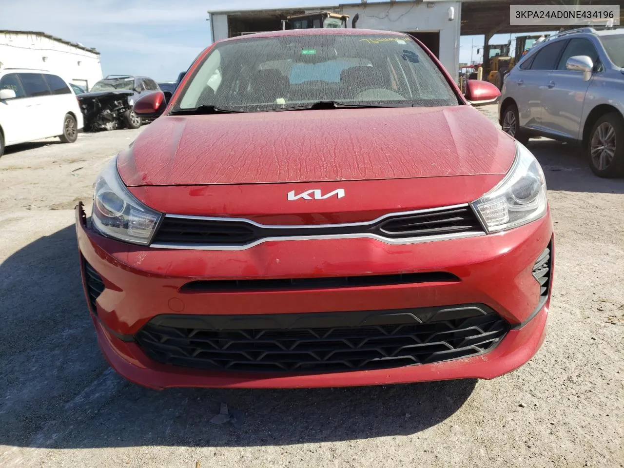 2022 Kia Rio Lx VIN: 3KPA24AD0NE434196 Lot: 76449514