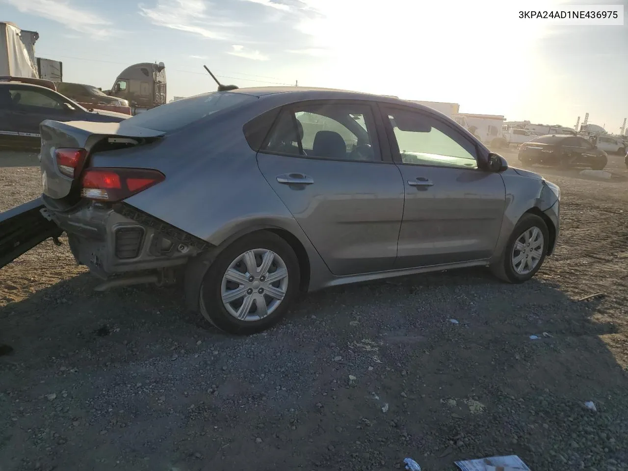 3KPA24AD1NE436975 2022 Kia Rio Lx