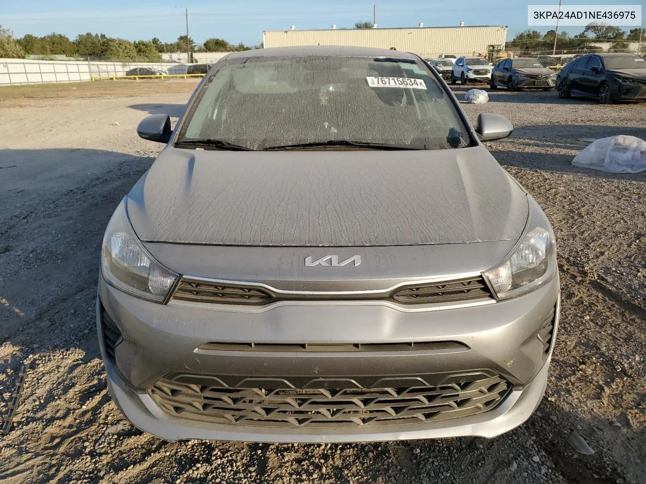 2022 Kia Rio Lx VIN: 3KPA24AD1NE436975 Lot: 76715634