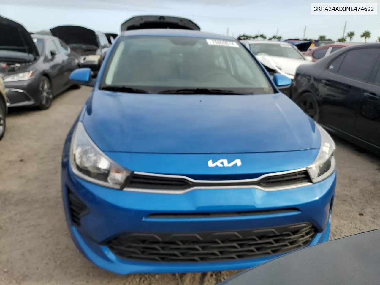 2022 Kia Rio Lx VIN: 3KPA24AD3NE474692 Lot: 76869674