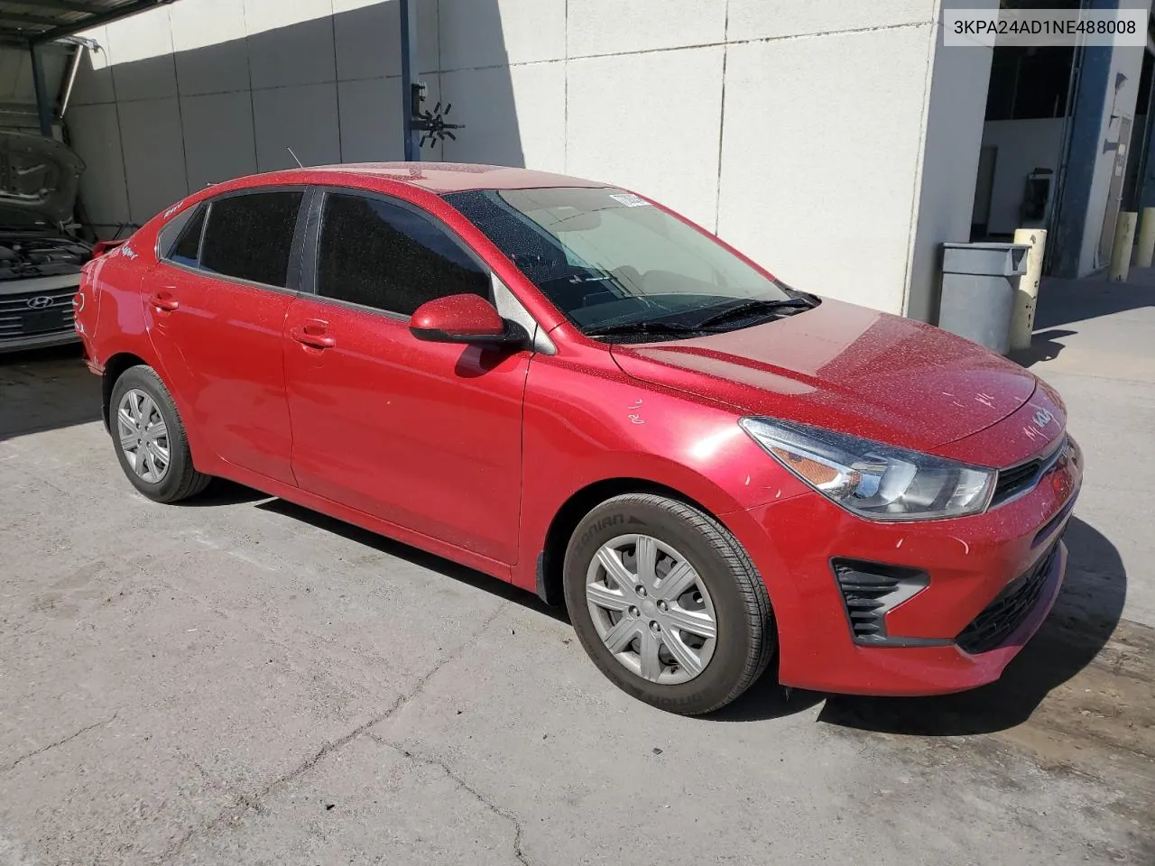 2022 Kia Rio Lx VIN: 3KPA24AD1NE488008 Lot: 77392074