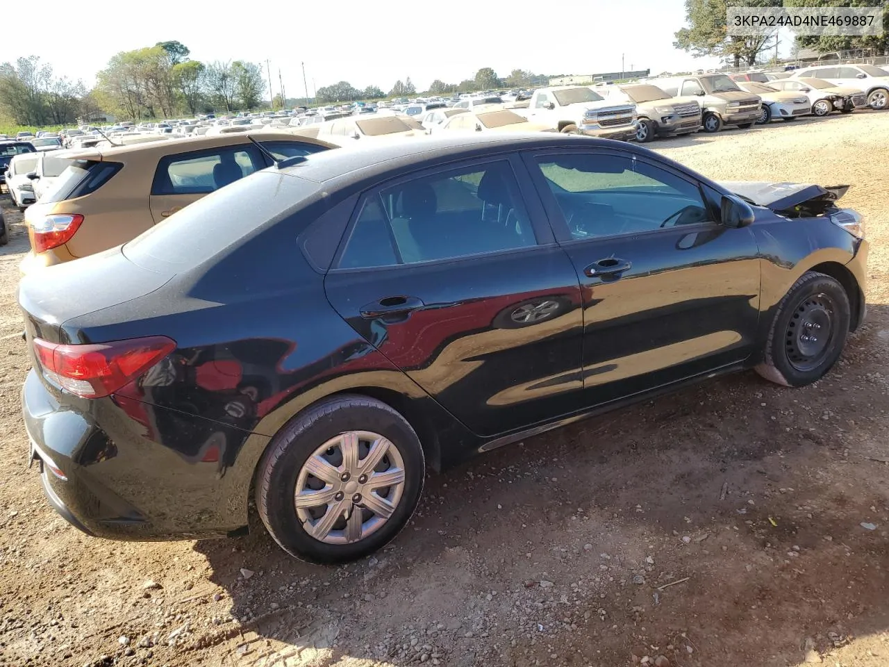 2022 Kia Rio Lx VIN: 3KPA24AD4NE469887 Lot: 77403274