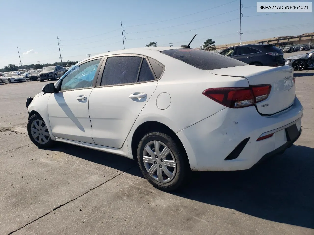 2022 Kia Rio Lx VIN: 3KPA24AD5NE464021 Lot: 78358364